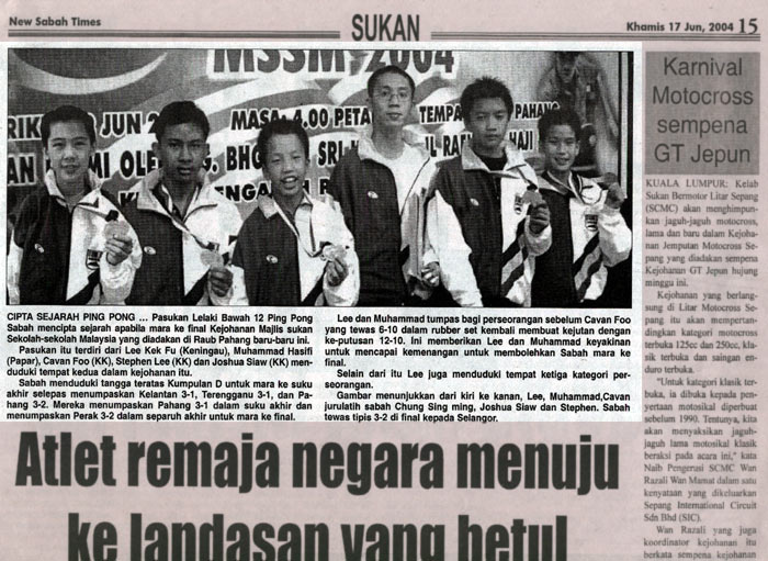 2.1.4.2 sport 2004-06-17 the new sabah times(malay)